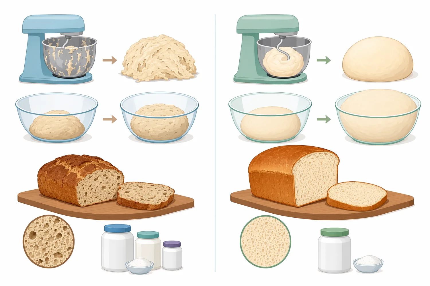 Xylanase differs from amylases, lipases, and glucose oxidase because its primary substrate is wheat arabinoxylan rather than starch, lipids, or oxidative dough chemistry.