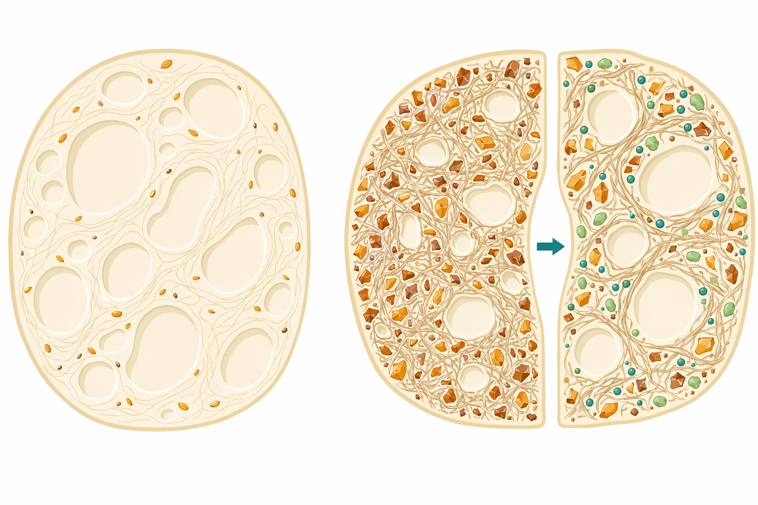 Whole-wheat, bran-enriched, and high-fiber doughs often show stronger xylanase relevance because they contain more cell-wall polysaccharides that affect water management.