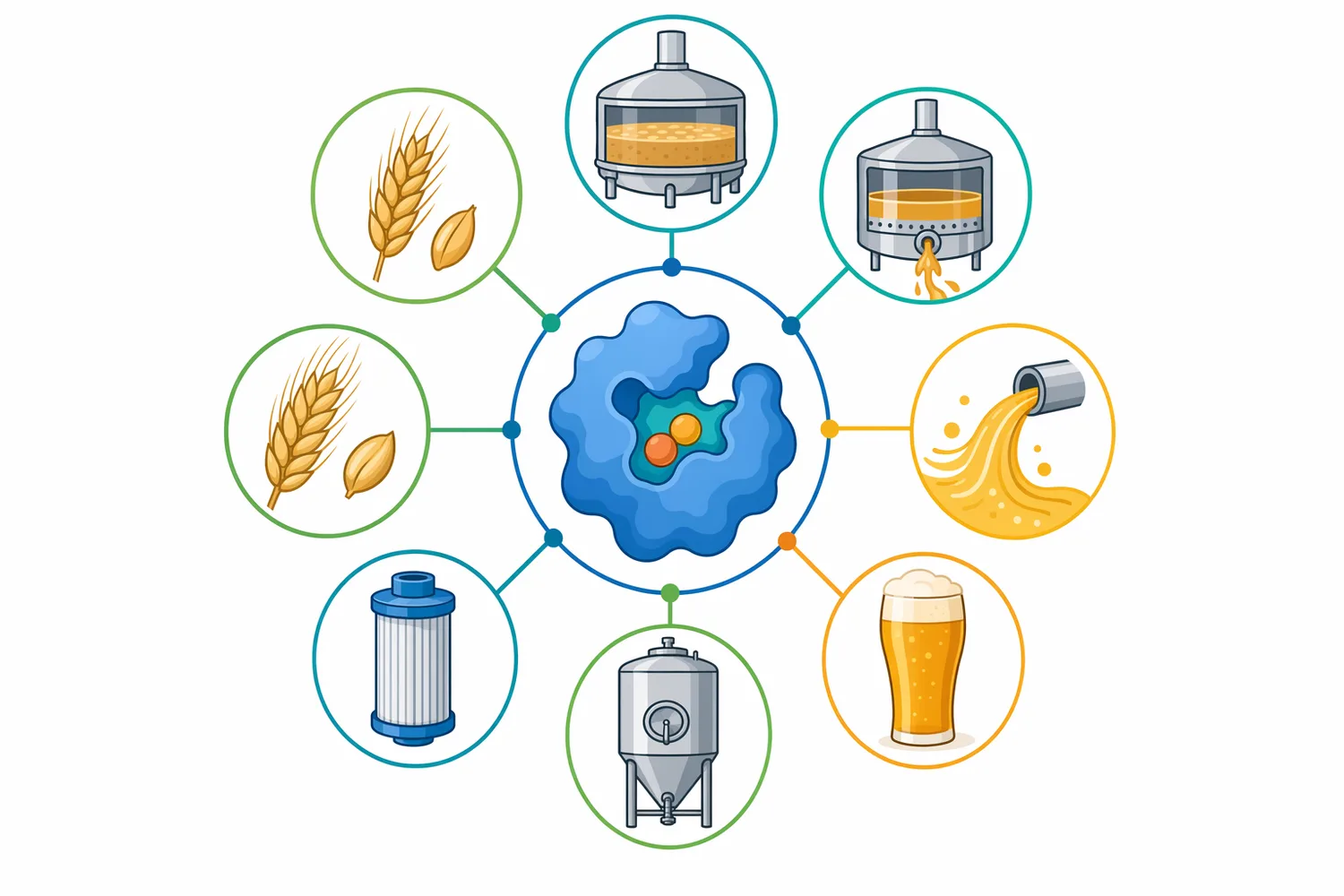 Wheat, rye, oats, unmalted cereals, and adjunct grain bills are common contexts where arabinoxylan management can support wort handling.