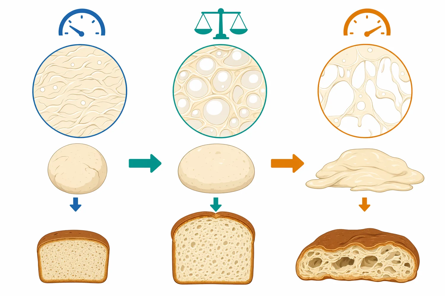 Xylanase is most useful within a controlled modification window because insufficient action leaves fiber interference while excessive hydrolysis can weaken dough.