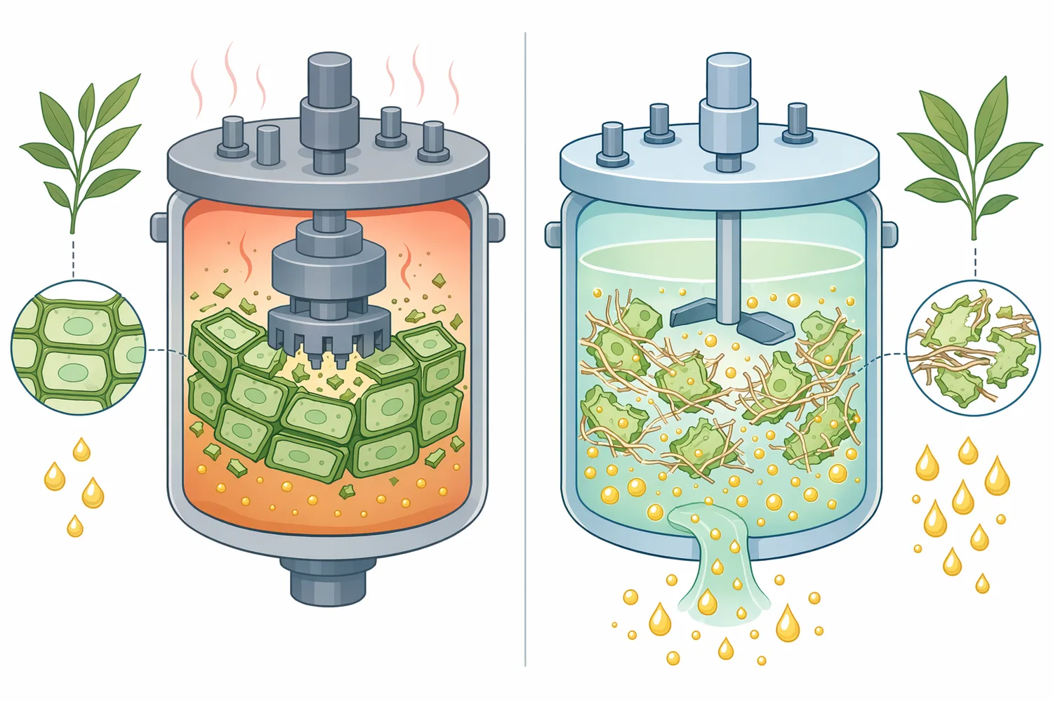 Xylanase, cellulase, pectinase, β-glucanase, and accessory esterases target different wall polymers and therefore solve different extraction barriers.
