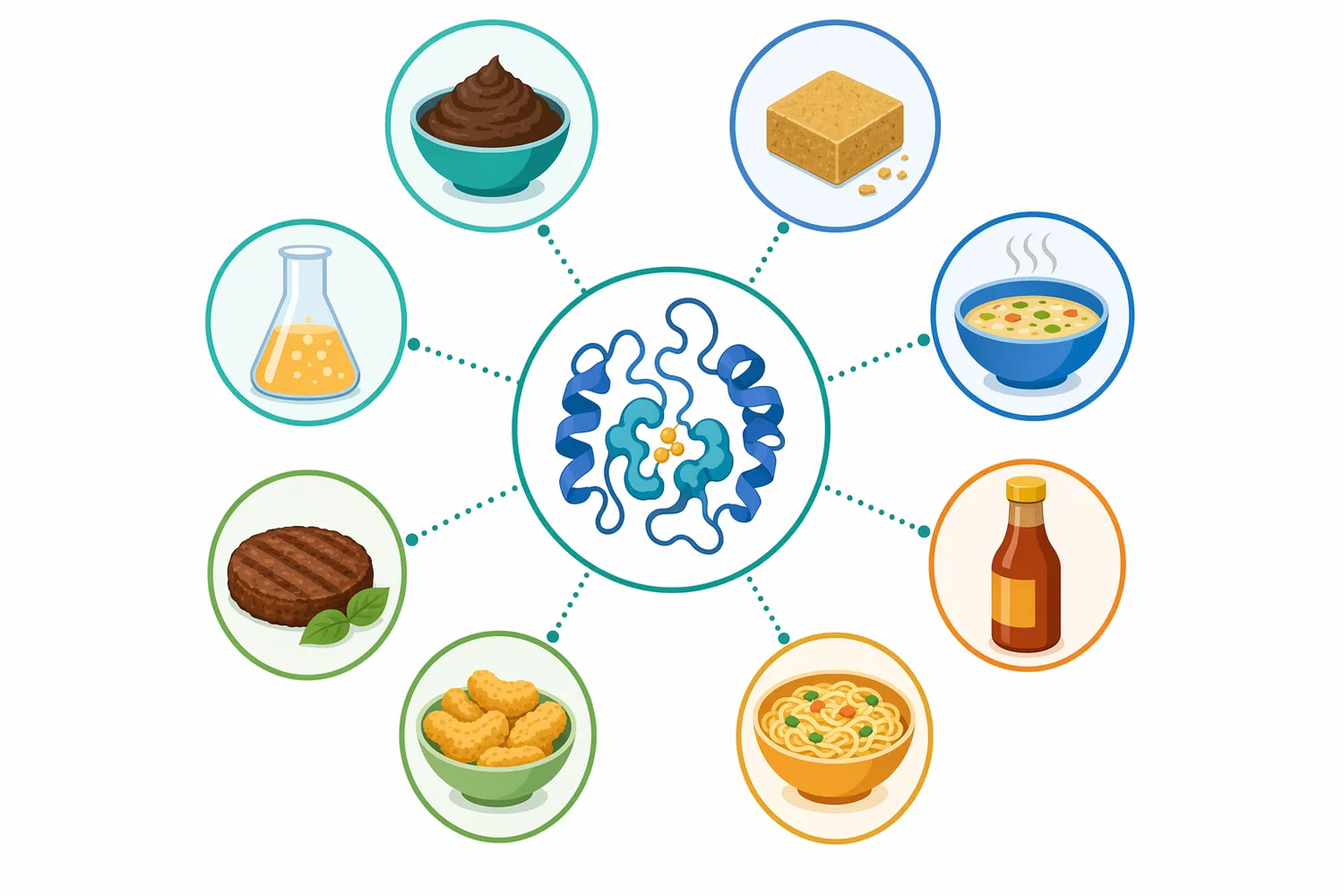 Yeast protein hydrolase is used to make yeast extracts for condiments, soups, sauces, snacks, meat alternatives, and fermentation nutrients.