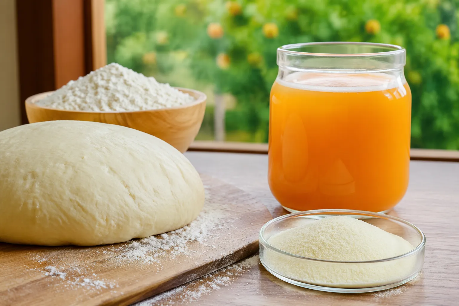 Glucose oxidase applications in food processing.