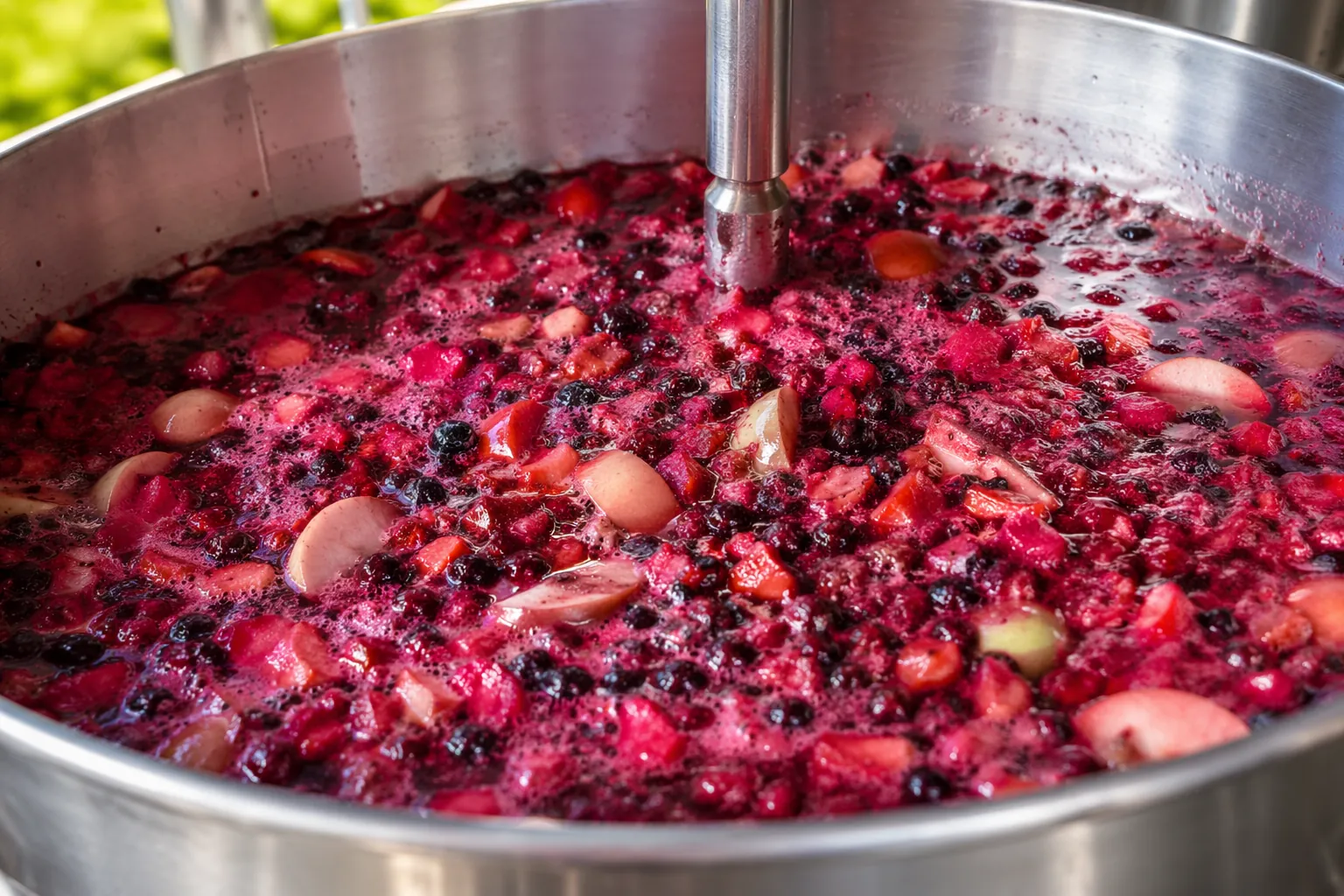 Pectinase macerating fruit pulp.