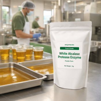 White Alcalase Protease Enzyme Food Grade Powder — industrial enzyme by enzymes.bio