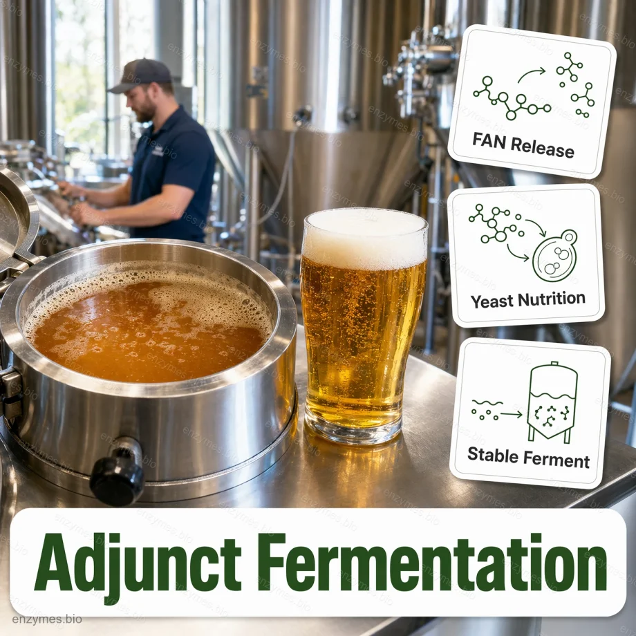 Neutrali proteazė alaus darymui, milteliai papildomai fermentacijai — didmeninė prekyba pramoniniais fermentais iš enzymes.bio