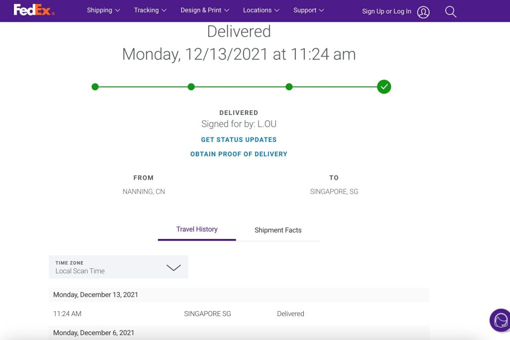 Enzym FedEx Tracking - Mr Lou