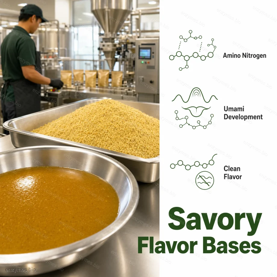 食品级蛋白酶粉，适用于咸味调味料——enzymes.bio 批发工业酶