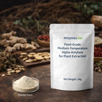 Food-Grade Medium-Temperature Alpha-Amylase for Plant Extraction